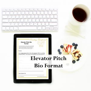 Elevator Pitch Bio Format